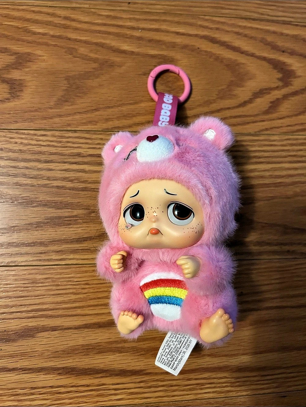 Zuru Starbox Sad Baby Care Bears Series 1 - Cheer Bear Cheer Bear Plush Keychain